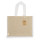 Borsa personalizzabile in cotone e juta resistente con manici lunghi
