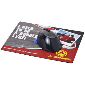 Gadget pc personalizzati con logo - Tappetino per mouse Brite-Mat® con materiale a base di pneumatici