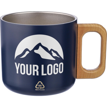 Tazza a doppia parete personalizzabile Impression in acciaio inox riciclato 304