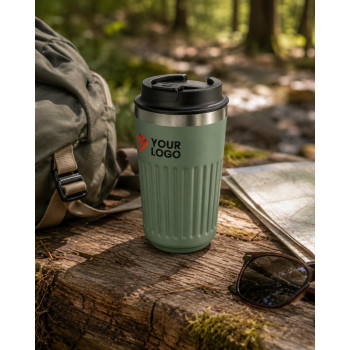 Tazze termiche personalizzate con logo - Tazza da viaggio Chiara | Riciclata | 400 ml