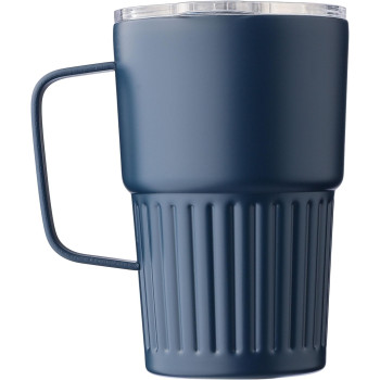 Tazze termiche personalizzate con logo - Tazza da viaggio in acciaio inossidabile riciclato a doppia parete Calo 450 ml