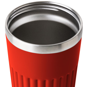 gadget ecologici con logo - Tazza da viaggio in acciaio inossidabile riciclato Chiara 400 ml