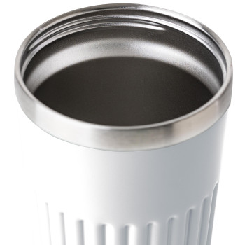 gadget ecologici con logo - Tazza da viaggio in acciaio inossidabile riciclato Chiara 400 ml