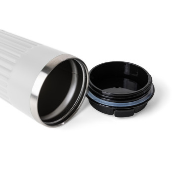 gadget ecologici con logo - Tazza da viaggio in acciaio inossidabile riciclato Chiara 400 ml