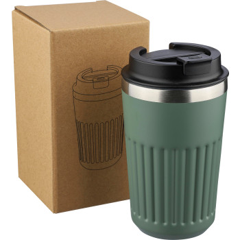 gadget ecologici con logo - Tazza da viaggio in acciaio inossidabile riciclato Chiara 400 ml