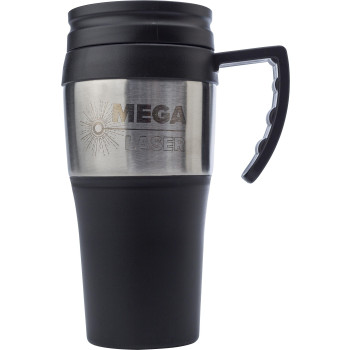 Tazze termiche personalizzate con logo - Tazza da viaggio in PP ed acciaio inox, capacità 500 ml Karina