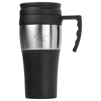 Tazze termiche personalizzate con logo - Tazza da viaggio in PP ed acciaio inox, capacità 500 ml Karina