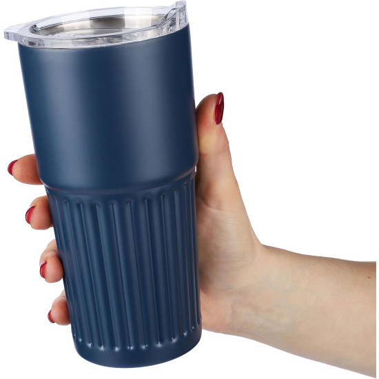 Tazza in acciaio inossidabile riciclato a doppia parete Kael 500 ml