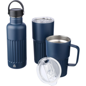 Tazze termiche personalizzate con logo - Tazza in acciaio inossidabile riciclato a doppia parete Kael 500 ml