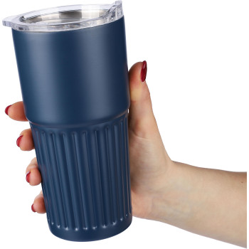 Tazze termiche personalizzate con logo - Tazza in acciaio inossidabile riciclato a doppia parete Kael 500 ml