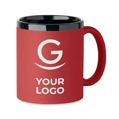 Tazza in ceramica Ruby 300 ml soft touch bordo nero