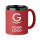 Tazza in ceramica Ruby 300 ml soft touch bordo nero