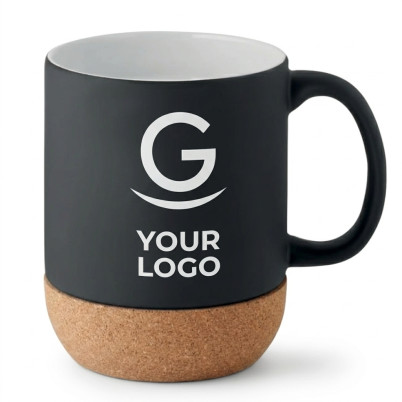 Tazza personalizzabile 300 ml con base in sughero e incisione laser
