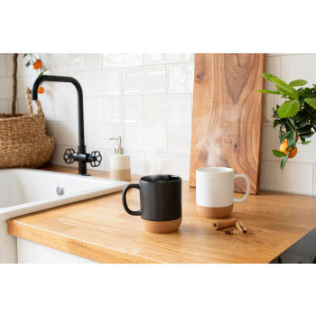 gadget ecologici con logo - Tazza Rosamund | Ceramica | Fondo in sughero | 300 ml
