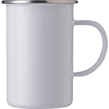 Tazza smaltata Ayden | Bordo in acciaio inox | 450 ml