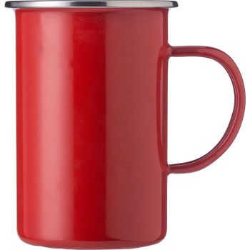 Tazza smaltata Ayden | Bordo in acciaio inox | 450 ml
