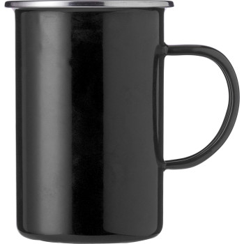 Tazza smaltata Ayden | Bordo in acciaio inox | 450 ml