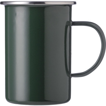 Tazza smaltata Ayden | Bordo in acciaio inox | 450 ml