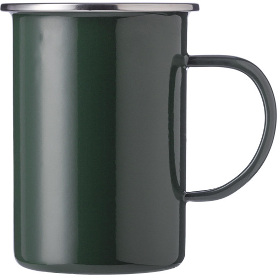 Tazza smaltata Ayden | Bordo in acciaio inox | 450 ml