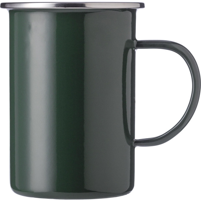 Tazza smaltata Ayden | Bordo in acciaio inox | 450 ml
