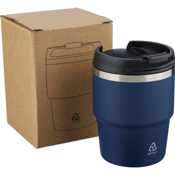 gadget ecologici con logo - Tazza termica a doppia parete in acciaio inox riciclato 175 ml Oli