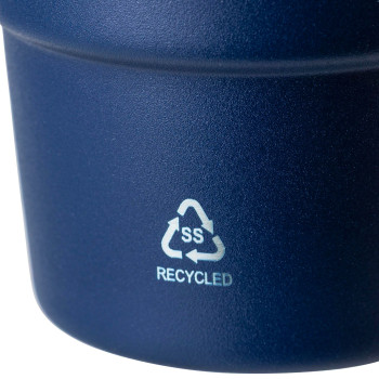 gadget ecologici con logo - Tazza termica a doppia parete in acciaio inox riciclato 175 ml Oli