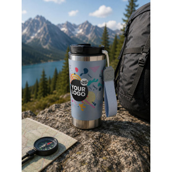 Tazze termiche personalizzate con logo - Tazza termica a doppia parete Kayla | Riciclata | 500 ml