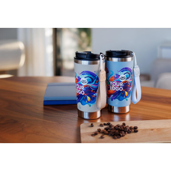 Tazze termiche personalizzate con logo - Tazza termica a doppia parete Kayla | Riciclata | 500 ml