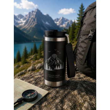 Tazze termiche personalizzate con logo - Tazza termica a doppia parete Kayla | Riciclata | 500 ml