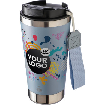 Tazze termiche personalizzate con logo - Tazza termica a doppia parete Kayla | Riciclata | 500 ml