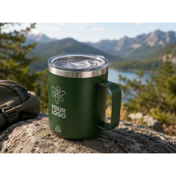 Tazze termiche personalizzate con logo - Tazza termica a doppia parete Renate | Riciclata | 300 ml