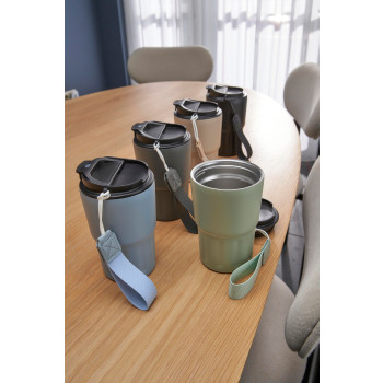 Tazze termiche personalizzate con logo - Tazza termica in acciaio inossidabile a doppia parete Louisa
