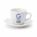 Tazzina da caffè personalizzabile 80ml con piattino in porcellana