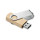 USB 16GB personalizzabile in bamboo con coperchio protettivo in metallo
