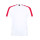 T-shirt tecnica personalizzabile bianca con striscia colorata sulle maniche