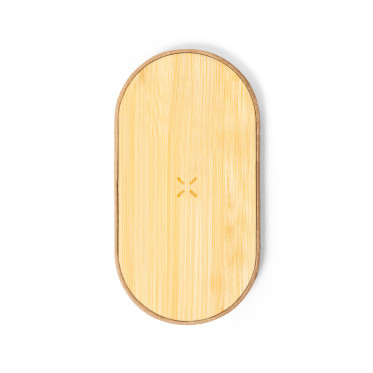 Caricatore wireless personalizzabile base in bambù e cartone riciclato 10W