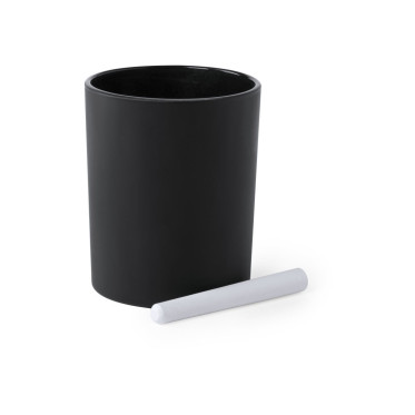 Candela profumata personalizzabile vaso in ardesia con aroma vaniglia