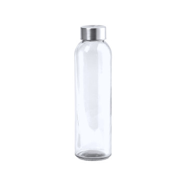 Borraccia in vetro personalizzabile 500 ml con tappo inox trasparente