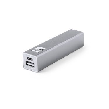 Power Bank personalizzabile 2200 mAh in alluminio con indicatore LED