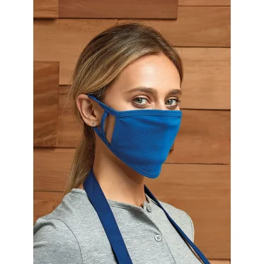 Mascherina personalizzabile Premier in cotone con trattamento antimicrobico