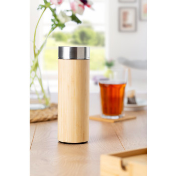 Thermos personalizzato - Thermos in e bamboo a doppia parete, capacità 420 ml Yara