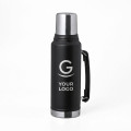 Thermos inox personalizzabile capacità 1 litro nero opaco e acciaio lucido