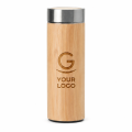 Thermos personalizzabile 400ml doppio strato acciaio inox e bamboo