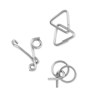 Giochi bambini personalizzati con logo - THREENATS - Set rompicapo in metallo