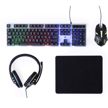 Set completo periferiche gaming personalizzabile retroilluminato multicolore