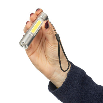 gadget ecologici con logo - Torcia alluminio riciclato COB Sami