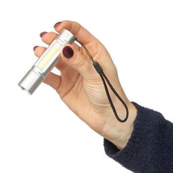 gadget ecologici con logo - Torcia alluminio riciclato COB Sami
