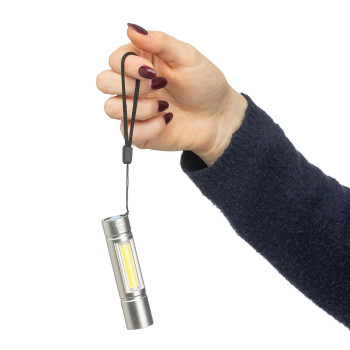 gadget ecologici con logo - Torcia alluminio riciclato COB Sami