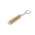 Torcia portachiavi personalizzabile in bambù con led e batteria inclusa