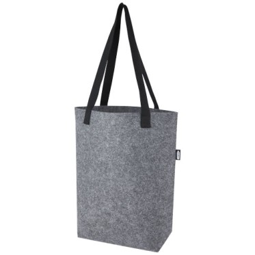 Shopper per fiere, eventi personalizzate con logo - Tote bag con base ampia in feltro riciclato certificato GRS Felta - 12L